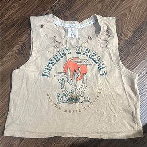 Desert Dreams Beige Crop Top